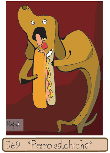 Cartoon: Hot dog (medium) by Munguia tagged dogs,hot,dog,cronos,goya,munguia,salchicha