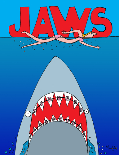 Jaws By Munguia | Media & Culture Cartoon | TOONPOOL