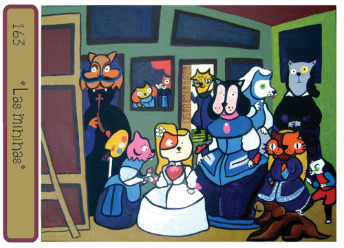 Cartoon: Las Mininas (medium) by Munguia tagged comic,parody,cats,munguia,parodies,paintings,famous