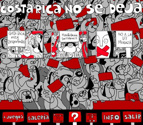 Cartoon: Manifestation VideoGame (medium) by Munguia tagged costa,rica,no,se,deja,videojuego,free,game,video,manifestation,protest,civil,expresion