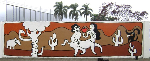 Cartoon: Mural en San Jose Costa RIca (medium) by Munguia tagged mural,paint,art,costa,rica,public,urban,munguia