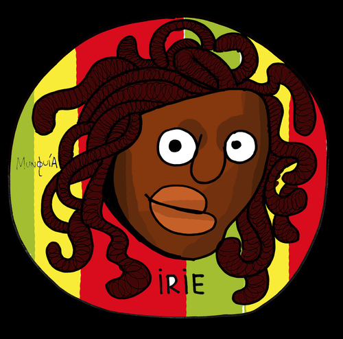 Cartoon: Rasta Head (medium) by Munguia tagged medusa,head,caravaggio,irie,rasta,horror,parody