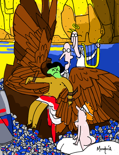 Cartoon: Red bull gives you wings (medium) by Munguia tagged herbert,draper,icarus