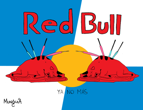 Cartoon: Red Dead Bull (medium) by Munguia tagged bull,fight,toro,munguia,stadium,redbull,red,dead,blood,killing,kill