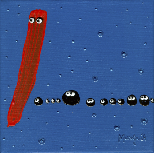 Cartoon: Things (medium) by Munguia tagged blue,ii,joan,miro,abstract,famous,paintings,parodies,cartoon,iconic,munguia