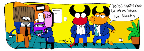 Cartoon: Brush (medium) by Munguia tagged brocha,george,brush,bull,pisuicas,pantys,comic,strip,tira,comica