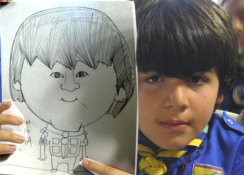 Cartoon: Cub scouts on cartoon portraits (medium) by Munguia tagged drawing,scouting,escultismo,lobatas,rica,costa,lobatos,scouts,cub,caricature