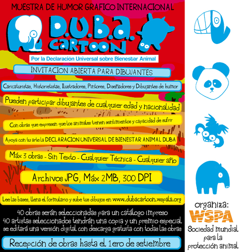 Cartoon: DUBACARTOON - UDAWCARTOON (medium) by Munguia tagged duba,dubacartoon,udaw,udawcartoon,animal,rights,welfare,wspa,protection,international