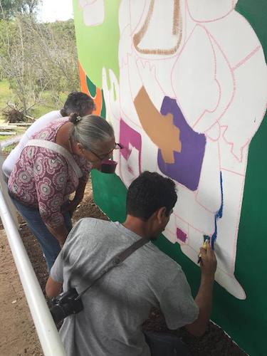 Cartoon: Elders gave me a hand (medium) by Munguia tagged mural,painting,elders,colour