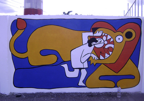 Cartoon: Mural en San Jose Costa RIca (medium) by Munguia tagged mural,paint,art,costa,rica,public,urban,munguia