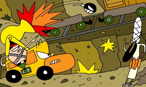 Cartoon: Rombo the Video Game (medium) by Munguia tagged rombo,rambo,war,game,video,cartoon,comic,munguia,calcamunguia,costa,rica,stencyl,online,free