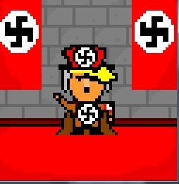 Cartoon: Voodoo Trump Video Game (medium) by Munguia tagged donald,trump,voodoo,hate,portrait,video,game,pixel