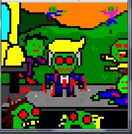 Cartoon: Voodoo Trump Video Game (medium) by Munguia tagged donald,trump,voodoo,hate,portrait,video,game,pixel