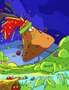 Cartoon: Active Volcano (small) by Munguia tagged volcan,activo,calcamunguias,running,correr,deportista,deportivo,sport