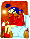 Cartoon: actor sin papel (small) by Munguia tagged toilet paper actor role wc inodoro shakespiere munguia costa rica teatro