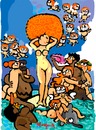 Cartoon: Afro dite (small) by Munguia tagged william adolphe bouguereau birth of venus aphrodite