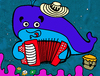 Cartoon: Ballenato (small) by Munguia tagged colombia,vallenato,ballenato,ballena,musica,music,whale