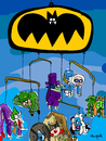 Cartoon: BatMobile (small) by Munguia tagged bat man batmobile batimovil villians captain cool catwoman cat joker riddler pinguin clay two faced faces poison ivy munguia calcamunguias