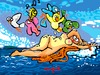 Cartoon: Birds of Venus (small) by Munguia tagged alexandre cabanel birth of venus nude famous paintings parodies