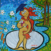 Cartoon: Birth of graduated (small) by Munguia tagged birth,of,venus,sandro,botticelli,nacimiento,de,famous,paintings,parodies,version,spoof