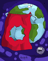 Cartoon: Capa de ozono (small) by Munguia tagged culo,del,mundo,emision,de,gases,capa,ozono,calcamunguias,planeta,tierra,earth