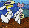 Cartoon: Cats on the beach (small) by Munguia tagged walk,on,the,beach,joaquin,sorolla,un,paseo,orillas,del,mar,gatos,cats,kitten,kitty,pussy,girls,parody,version