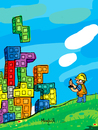 Cartoon: Civil Tetris (small) by Munguia tagged tetris video games build building civil engenier joystick helmet munguia calcamunguia costa rica