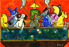 Cartoon: Dogs Playing (small) by Munguia tagged last,supper,da,vinci,dogs,playing,cards,pool,billard,8ball,ball,munguia,famous,paintings,parodies,picture