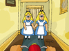 Cartoon: Double Alice (small) by Munguia tagged shining,kubrick,stanley,twins,scary