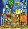 Cartoon: El Cuarto de Van Gogh (small) by Munguia tagged cuarto,quarter,van,gogh,arles,room,bedroom,parody,famous,paintings,iconic,spoof,art,classic,fine