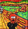 Cartoon: El Ne Grito (small) by Munguia tagged scream,black,negrito,grito,edvard,munch,expresionismo,parodia,famous,paintings,parodies,cartoon,style