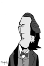 Cartoon: Eminescu (small) by Munguia tagged eminescu,romanian,romania,writter,munguia,costa,rica,portrait