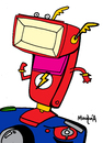 Cartoon: Flash (small) by Munguia tagged flash,camera,picture,canon,kodak,fuji,marvel,dc,comics,superheroe,super,heroe,red,nike,speed,light