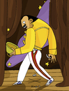 Cartoon: Freddy Mercury (small) by Munguia tagged freddy mercury the ghost of flea william blake horror painting parodies halloween music queen rockstar