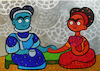 Cartoon: Fria Kahlo y Frida Calor (small) by Munguia tagged frida,kahlo,the,two,fridas,las,dos