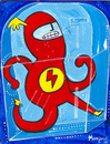 Cartoon: frozen flash (small) by Munguia tagged super hero flash dc comics fast ice cube munguia costa rica centroamerica centralamerica