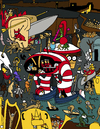 Cartoon: Garden of Early Waldo (small) by Munguia tagged hieronymus,bosch,garden,of,earthly,delights,waldo,wheres