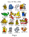 Cartoon: gatos y gatas (small) by Munguia tagged cats gatos gatas word play game sufijos munguia kitty