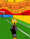 Cartoon: Goal! (small) by Munguia tagged scream soccer goal futball munch munguia edvard parody