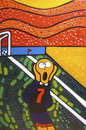 Cartoon: GOOOOL (small) by Munguia tagged the scream munch bridge bruke goal soccer futbol munguia costa rica world