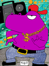 Cartoon: Hip hopotamo (small) by Munguia tagged hippo,hip,hop,hoppo,rap,blin,regueton