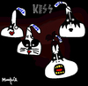 Cartoon: Kisses (small) by Munguia tagged kiss,cover,album,parody,70s,rock,kisses,chocolate,choco,hersheys