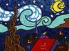 Cartoon: Kitten Starry night (small) by Munguia tagged cats,gatos,starry,night,van,gogh,parody,munguia,painting