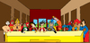 Cartoon: Last Supper hero (small) by Munguia tagged goku,dragon,ball,chapulin,batman,da,vinci,code,munguia,wonder,woman,spiderman,super,heroes,comics