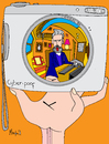 Cartoon: Mc Escher self picture (small) by Munguia tagged escher,mc,portrait,ball,camera,linux,shot,autoshot