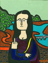 Cartoon: Monalisa giving the finger (small) by Munguia tagged mona,lisa,gioconda,da,vinci,leonardo,munguia,finger,nasty,rude