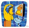 Cartoon: morning darwing (small) by Munguia tagged darwing,mono,metrosexual,male,man,monkey