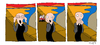 Cartoon: no see listen or talk (small) by Munguia tagged scream,munch,munguia,grito,priest,children,child