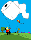 Cartoon: Papelote (small) by Munguia tagged toilet paper role wc inodoro munguia costa rica teatro kit papelote kid juego de ninos diversion vida parque park play