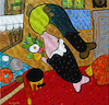 Cartoon: Piscis (small) by Munguia tagged birthday,marc,chagall,famous,paintings,parodies,parody,spoof,version,funny,cartoon,fish,fishy,kiss,love